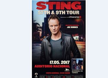 Sting tocará en México el próximo mayo