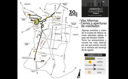 Anuncian cierres viales por Maratón CDMX