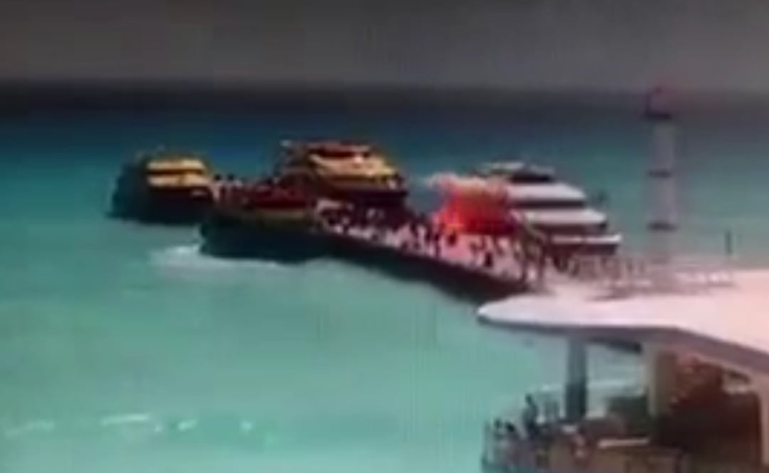 Se registró una explosión en un ferry de la empresa "Barcos Caribe". (FOTO: Tomada de video)