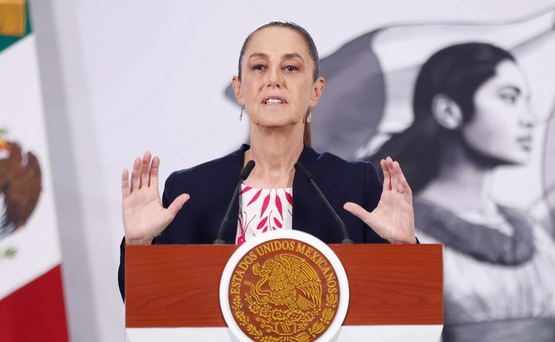 Claudia Sheinbaum Pardo en su conferencia matutina del 06 de abril de 2026. Foto: Diego Simón / EL UNIVERSAL