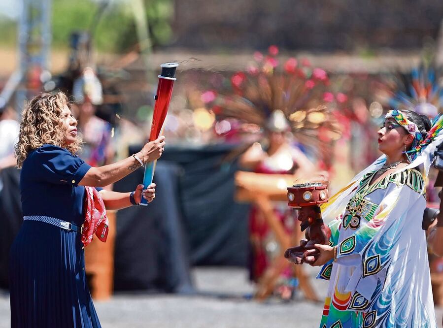 El fuego nuevo se encendió en Teotihuacán. Foto Especial