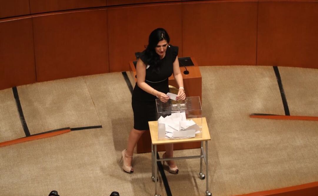 Votación por cédula para designar al titular de la Comnisión Nacional de Derechos Humanos. Foto: Germán Espinosa / EL UNIVERSAL 