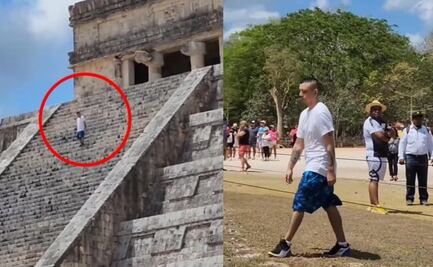 VIDEO: Exhiben a otro turista por subir a la pirámide de Chichén Itzá; es el tercero en seis meses