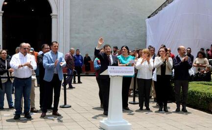 Batres encabeza ceremonia de entrega de restauración del Santuario Diocesano en Milpa Alta, dañado por sismo de 2017