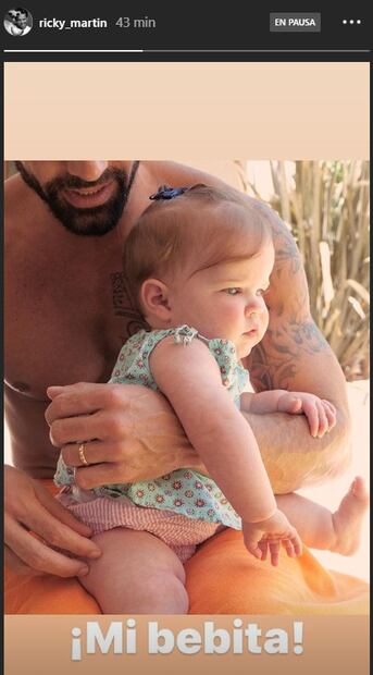 Por primera vez, Ricky Martin muestra el rostro de su hija