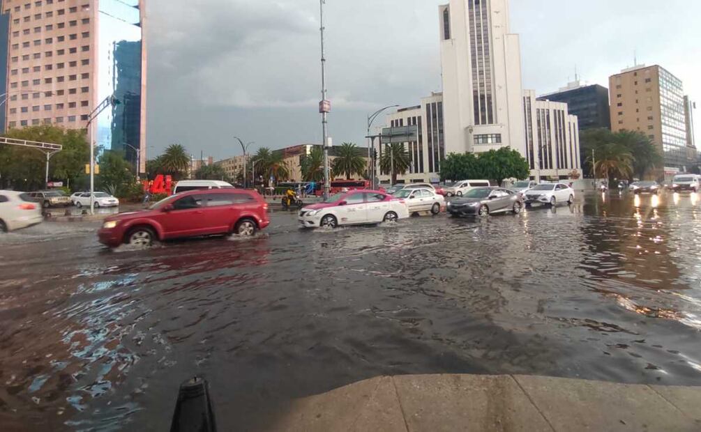 Lluvia e inundación en la Ciudad de México. Foto: Luisa García. EL UNIVESAL