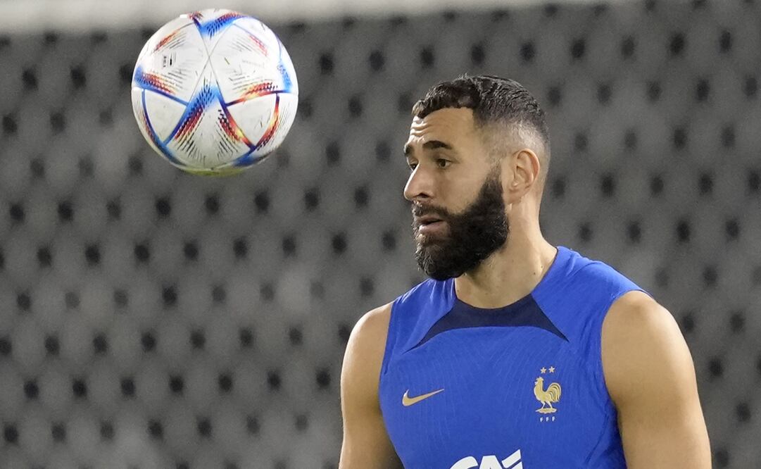 El delantero del Real Madrid en el entrenamiento de Francia / Foto: AP