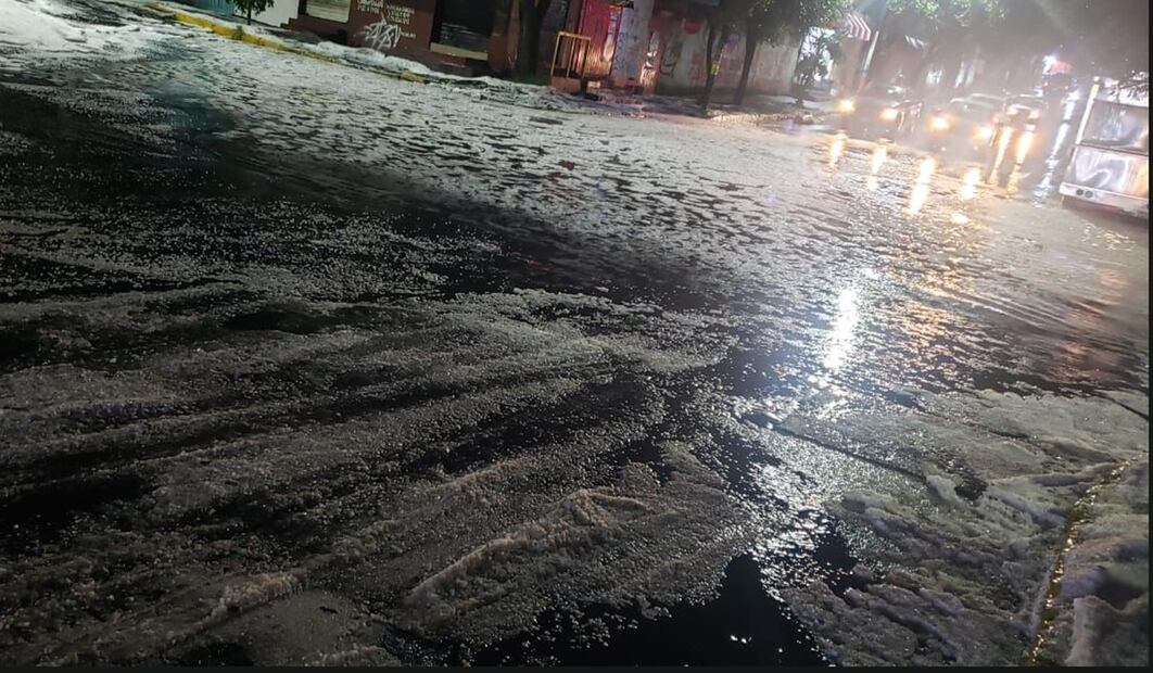 Caída de granizo y lluvias el día de ayer jueves activaron la alerta amarilla en ocho alcaldías de la Ciudad de México, el 3 de julio de 2025. Foto: especial