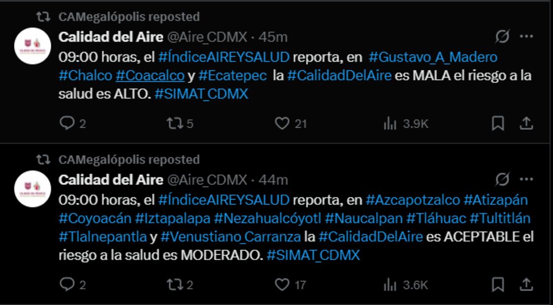 Calidad de Aire en el Valle de Mexico
