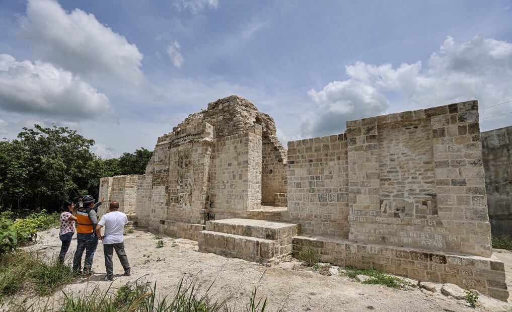 Los Monjes fue un espacio ceremonial maya del Clásico Tardío (entre 600 a 900 d.C), donde existieron viviendas, cuartos abovedados y salones con pisos estucados llamados “salones de concejo”, en los que gobernantes, junto con sus colaboradores, se sentaban a discutir asuntos administrativos, el 3 de julio de 2025. Foto: Gabriel Pano/EL UNIVERSAL