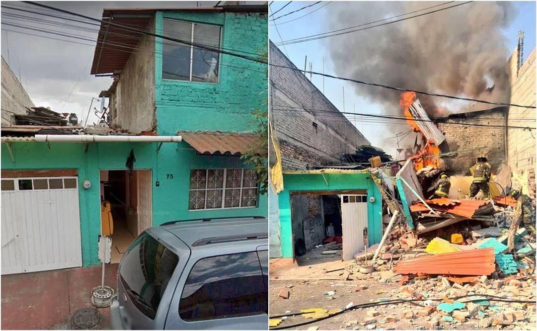 Así era y así quedó la casa que explotó en Iztapalapa. Foto: Google maps/ Isidro Corro EL UNIVERSAL