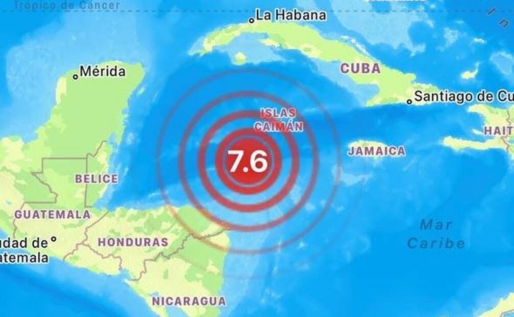 Un sismo de magnitud 7.6 sacudió el Caribe y genera alertó de tsunami. (08/02/25) Foto: X @ESPECIGEST