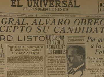 ¿Reelección en México? En 1927, Álvaro Obregón anunció que se reelegiría como presidente