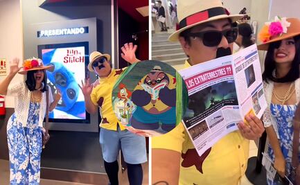 Lilo y Stitch: jóvenes van al cine disfrazados de personajes iconicos del live action de Disney; video se viraliza