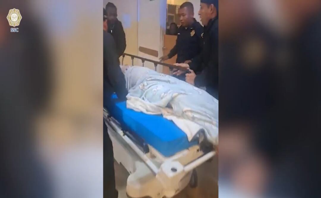 Policías salvan a menor intoxicada en incendio; la llevaron al hospital tras aplicarle RCP. Foto: Captura de pantalla