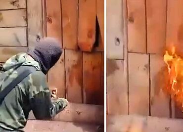 VIDEO: Grupo armado derrama gasolina y prende fuego a viviendas en Pantelhó, Chiapas
