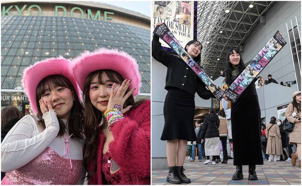 Fans en Tokio de Taylor Swift están impacientes por ver a su estrella. Foto: AFP