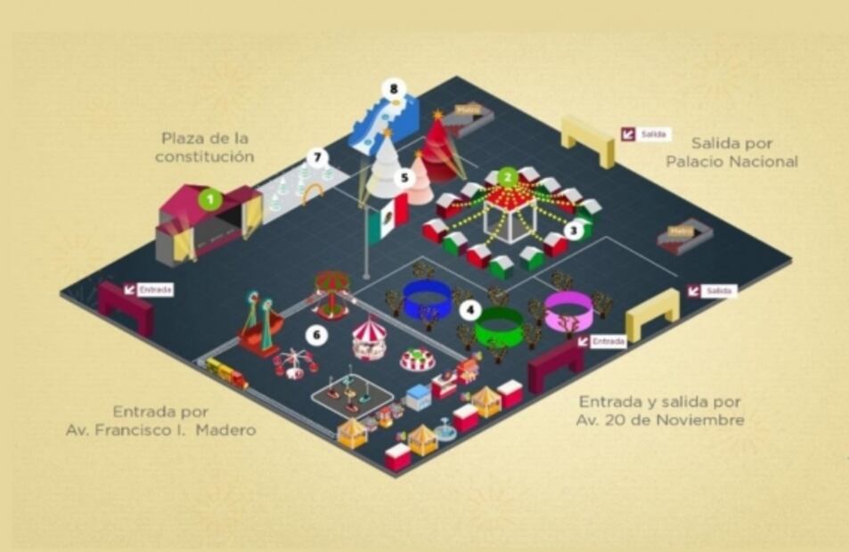 ¡Habrá tobogán de hielo! Así será la verbena navideña del Zócalo de la CDMX