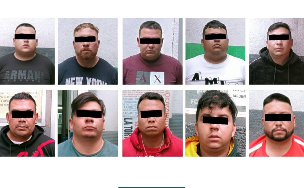 Entre los 10 detenidos, se encuentran un presunto policía de la SSC. Foto: Especial/El Universal
