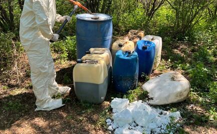 En diversos operativos, localizan 16 sitios de concentración de sustancias químicas en Sinaloa