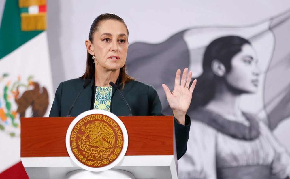 La presidenta Claudia Sheinbaum Pardo informó que continúan esta mañana las reuniones entre equipos de los gobiernos de México y Estados Unidos, las cuales iniciaron el día de ayer, para buscar un acuerdo, tras el amago de Donald Trump de imponer aranceles de 5% por el incumplimiento de la entrega de agua de México a EU con base del Tratado de Aguas de 1944. Foto: Diego Simón / EL UNIVERSAL