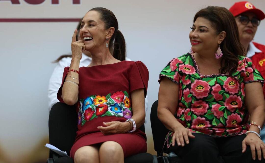 Claudia Sheinbaum y Clara Brugada candidatas de la coalición Sigamos Haciendo Historia. Foto: Siego Simón Sánchez. EL UNIVERSAL
