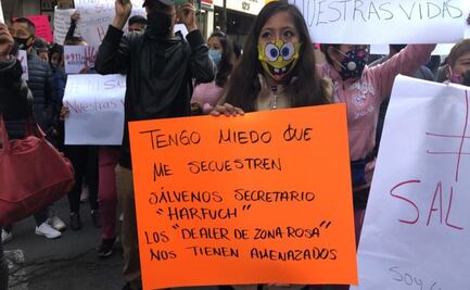 Ambulantes piden seguridad ante extorsiones en Zona Rosa; protestan frente a SSC