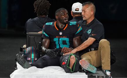 NFL: Tyreek Hill sufre escalofriante lesión en el partido entre los Dolphins de Miami y los Jets de Nueva York