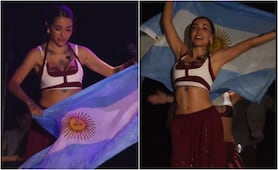 María Becerra iza la bandera de Argentina en su concierto en Barcelona; sus fans españoles la aclaman y afirman "nosotros sí tenemos educación"