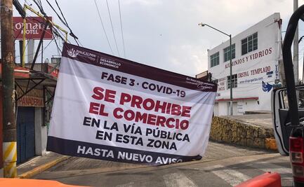 Mantienen cerrada zona centro de Naucalpan ante Covid-19