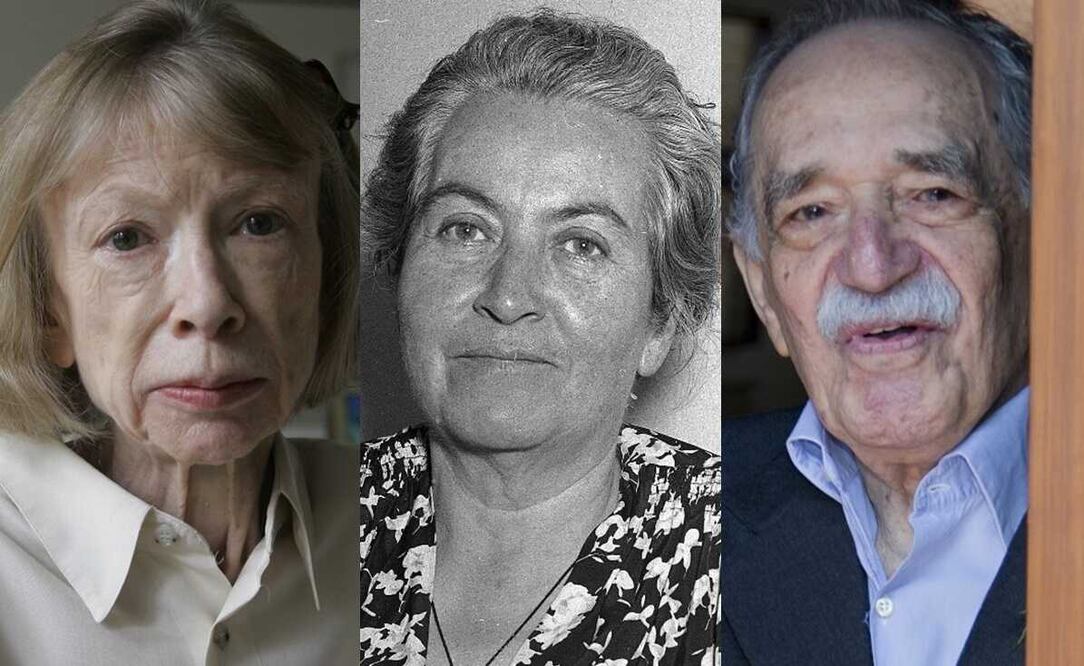 Joan Didion, Gabriela Mistral y Gabriel García Márquez. Fotos: AP, archivo