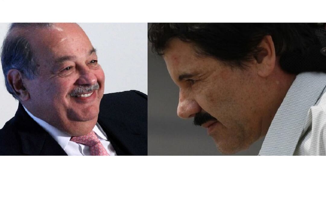 Slim has a net worth of US$27 billion while Joaquín Guzmán's fortune amounts to US$1.1 billion. (Photo: Special) 