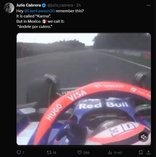 Los MEJORES MEMES de la salida de Liam Lawson de Red Bull