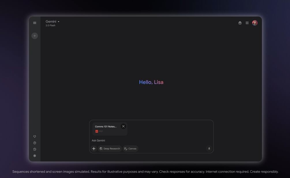 Nuevas funciones de Gemini. Imagen: captura de pantalla
