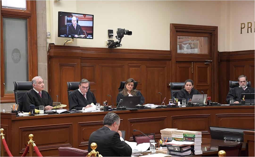 Ministros de la Suprema Corte de Justicia de la Nación en sesión para invalidar una parte de la reforma judicial este 5 de noviembre del 2024. Foto: Especial