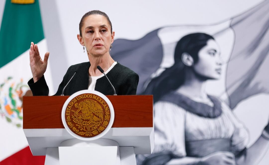 Claudia Sheinbaum en su conferencia matutina del 6 de marzo de 2025. Foto: Diego Simón / EL UNIVERSAL