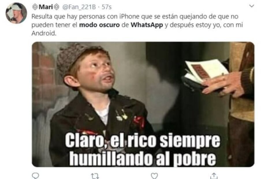 Estos son los mejores memes del modo oscuro de WhatsApp