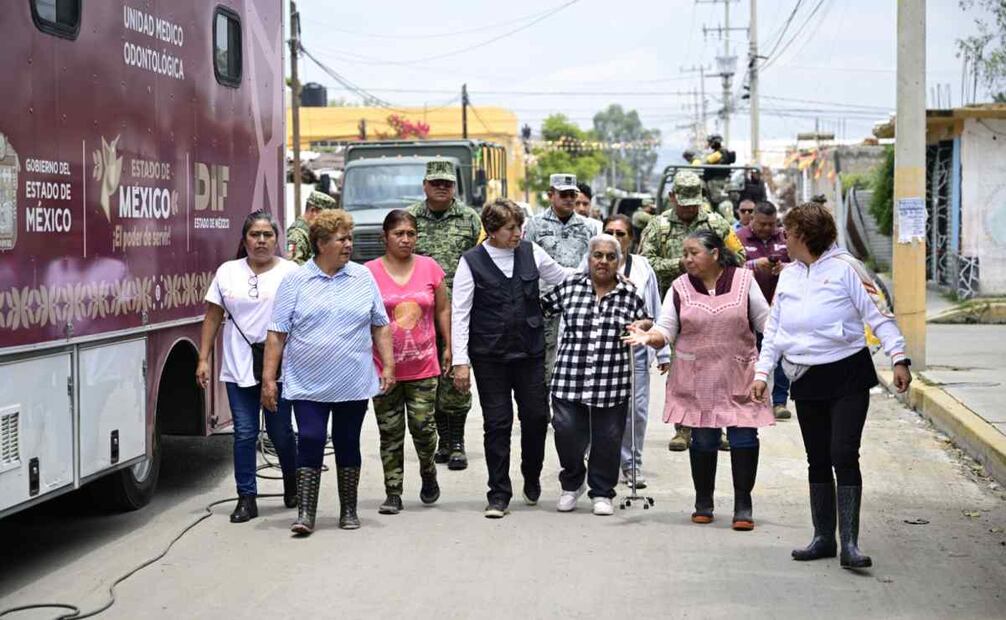 La gobernadora Gómez Álvarez supervisó las acciones de salud y limpieza de calles. Foto: Especial