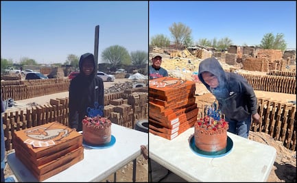 Cumplen el sueño de David, le celebran su cumpleaños con pizza, refresco y pastel 