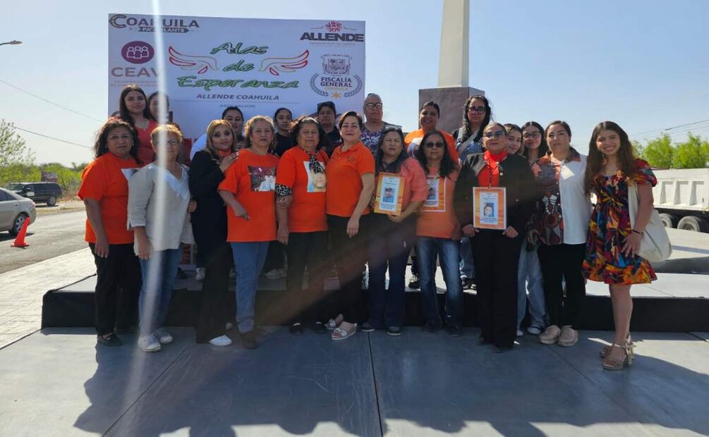 Familias de la región de los Cinco Manantiales en Coahuila y del colectivo Alas de Esperanza conmemoran a víctimas a manos de “Los Zetas” (18/03/2025). Foto: Especial