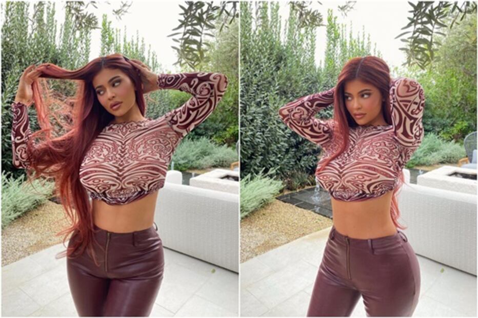 Kylie Jenner se vuelve pelirroja y presume su look con mini top