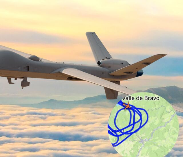 ¿Cómo es el MQ-9B SkyGuardian?; dron estadounidense sobrevuela Valle de Bravo