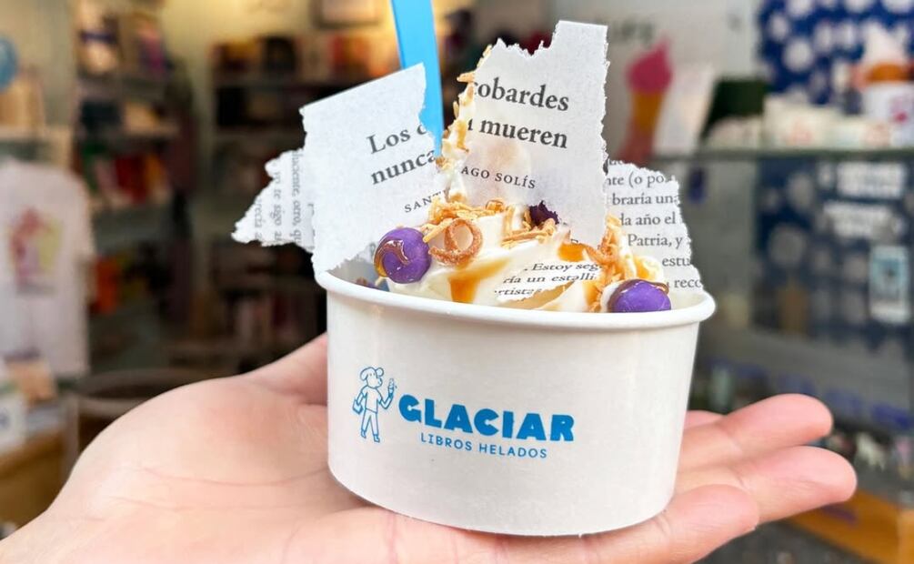 Glaciar: Libros Helados. Foto: Instagram