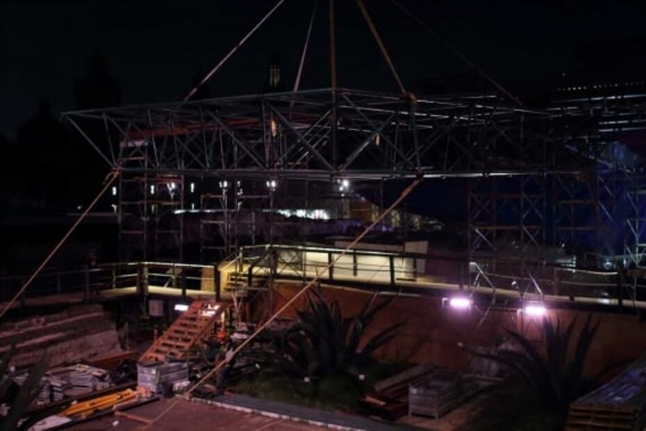 Retiran el 50% de la techumbre que colapsó sobre Templo Mayor