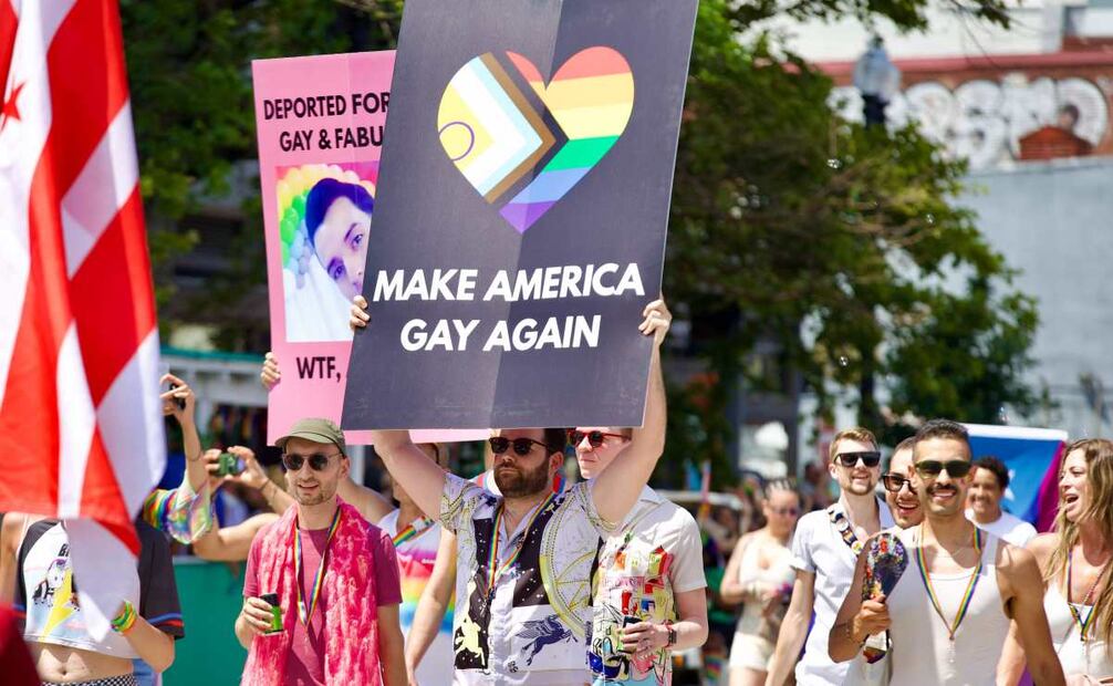 Marcha del Orgullo en Washington. (07/06/25) Foto: AFP