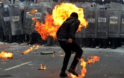 FOTOS: Grupos de anarquistas con presencia en movilizaciones desde 2014