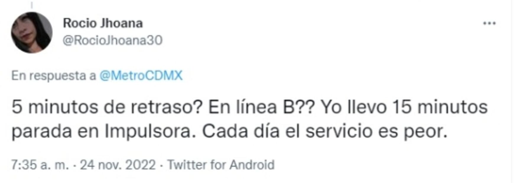 Reportan retrasos de hasta 15 minutos en la Línea B del Metro CDMX