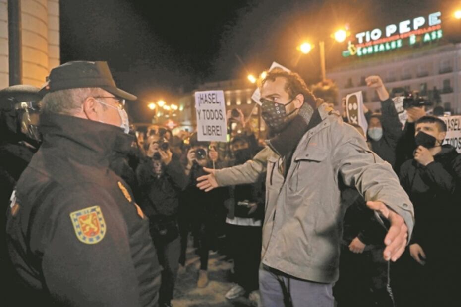 Protestas por la libertad de Hasel terminan en disturbios