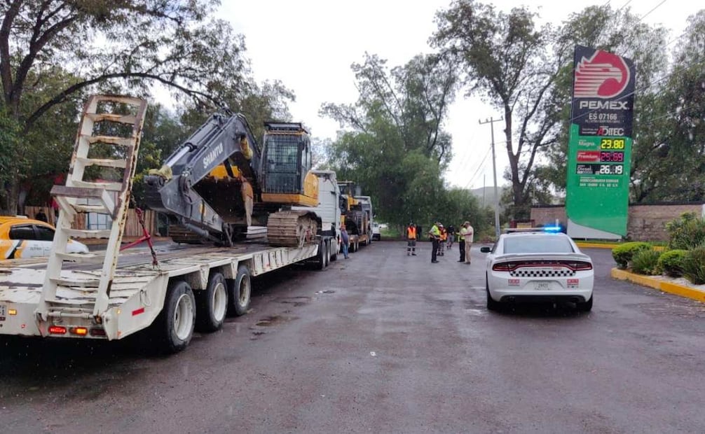 Autoridades aseguran la zona de deslave en Pisaflores, Hidalgo (17/09/2025). Foto: Especial