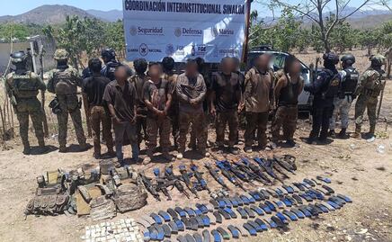 Tras repeler ataque, Marina detiene a 13 presuntos integrantes de "Los Chapitos" en Sinaloa; les aseguran armas y explosivos